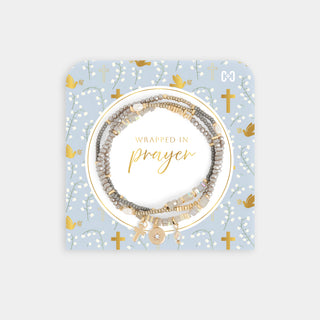 Wrapped in Prayer Bracelet - Grey
