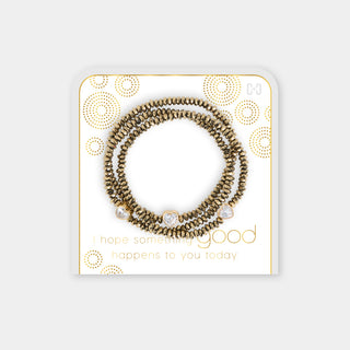 I Hope something Good happens to you Today Bracelet - Chocolate