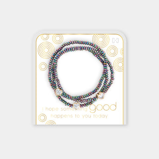 I Hope something Good happens to you Today Bracelet - Iridescent
