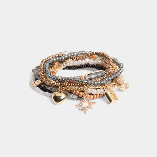 Sukie Charm Bracelet - Grey/Neutrals