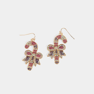 Dazzling Candy Canes Earrings - Pink/Purple