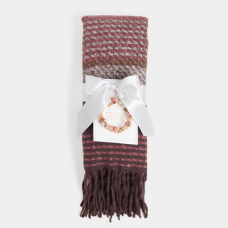 Scarf + Bracelet Set - Pink/Brown