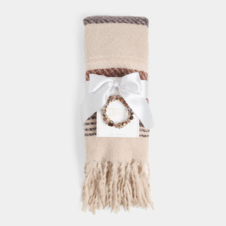 Scarf + Bracelet Set - Tan/Brown