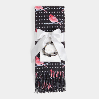 Cardinal Scarf + Bracelet Set - Black
