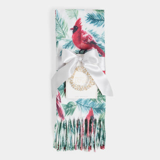 Cardinal Scarf + Bracelet Set - White