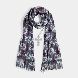 Faith Scarf + Ornament Set - Grey