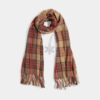 Scarf + Ornament Set - Caramel Plaid