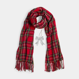 Scarf + Ornament Set - Red Plaid