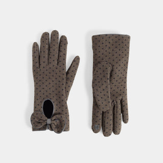 Bow Keyhole Touchscreen Gloves - Sage