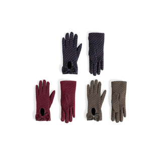 Bow Keyhole Touchscreen Gloves Assortment - Mixed
