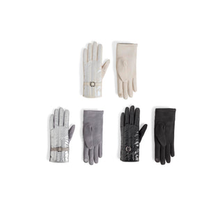 Vertical Puffer Touchscreen Gloves Assortment - Mixed