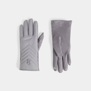 Double Button Touchscreen Gloves - Grey