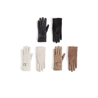 Sherpa Belted Touchscreen Gloves Assortment - Mixed