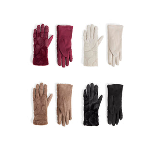 Ripple Fur Touchscreen Gloves Assortment - Mixed