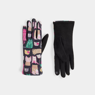 Color Cat Touchscreen Gloves - Black