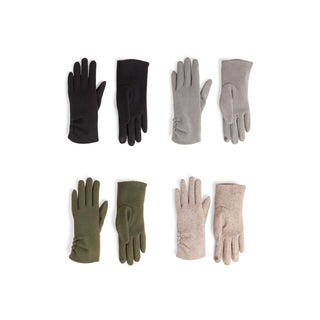 Chic Button Detail Touchscreen Gloves Assortment - Mixed