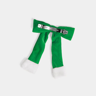 Santa Bow Hair Clip