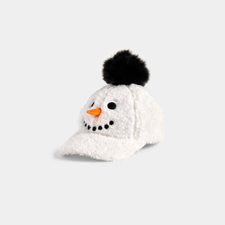 Sherpa Holiday Baseball Hat - Snowman