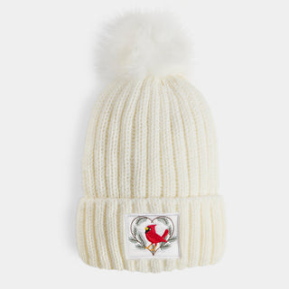 Cardinal Love Hat - Winter White