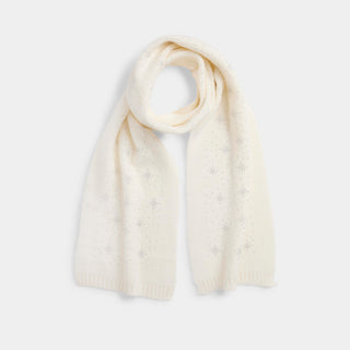 Glistening Snowflake Scarf - Winter White