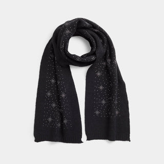 Glistening Snowflake Scarf - Black