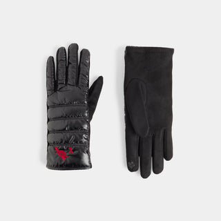 Embroidered Cardinal Touchscreen Gloves - Black
