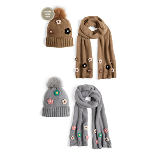 Flower Embellished Knit Assortment - Mixed