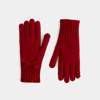 Classic Bow Gloves - Red