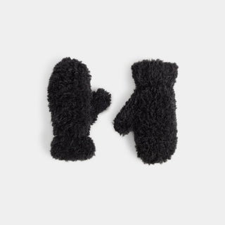 Scruffy Sherpa Mitten - Black