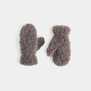 Scruffy Sherpa Mitten - Grey