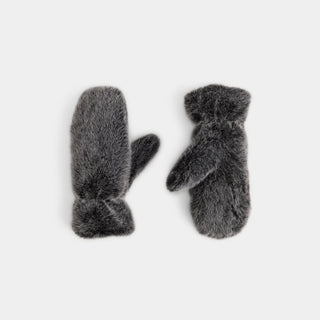 Plush Mitten - Black