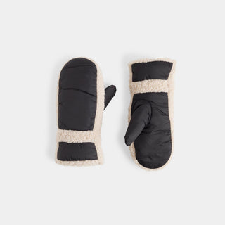 Sherpa Puff Mitten - Black