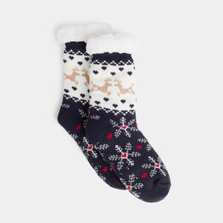 Holiday Dreaming Slipper Socks - Reindeer