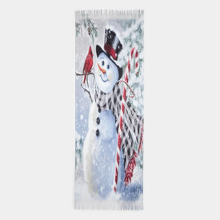 Snowman Cardinal Scarf - Snowy Day