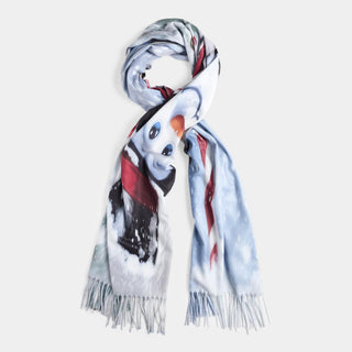 Snowman Cardinal Scarf - Snowy Day