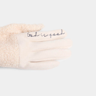 God is Good Touchscreen Gloves - Cream