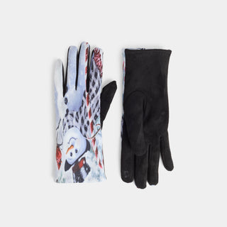 Snowman Cardinal Touchscreen Gloves - Snowy Day