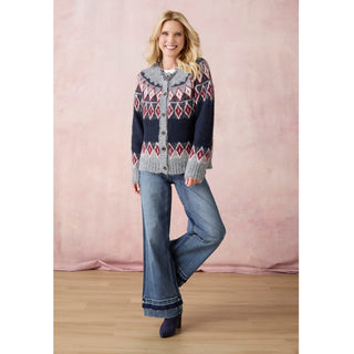 EverStretch Wide Leg with Dual Wash Bottom - Dark Denim