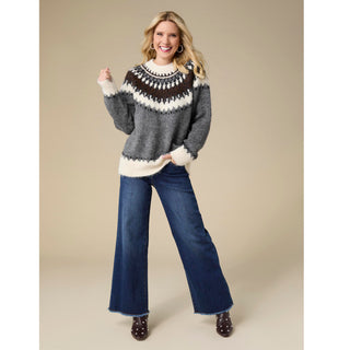 EverStretch Wide Leg with Fringe - Dark Denim