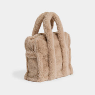 Lennox Faur Fur Mini Tote - Tan