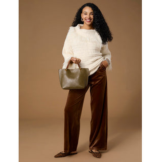 Ayesha Mini Tote w/ Braided handle - Denim