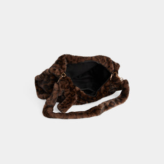 Brooke Faux Fur Leopard Large Tote - Leopard