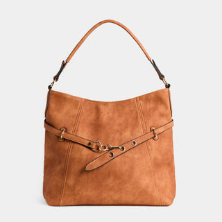 Fairlee Hobo w/ Belt Strap - Cognac