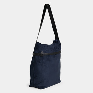 Faux Suede Bucket Bag - Midnight Blue