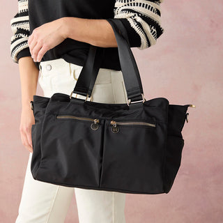 Kyra Nylon Ipad Tote - Black