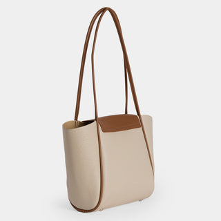 Cassidy Two-Tone Tote - Cream