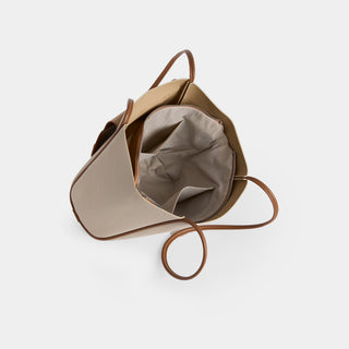 Cassidy Two-Tone Tote - Cream