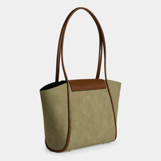 Cassidy Two-Tone Tote - Olive