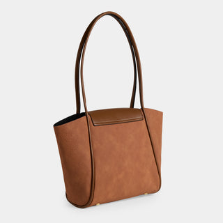 Cassidy Two-Tone Tote - Cognac