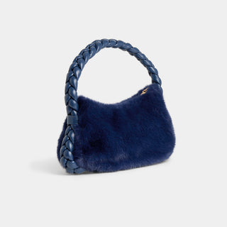 Milania Faux Fur Tote - Midnight BLue